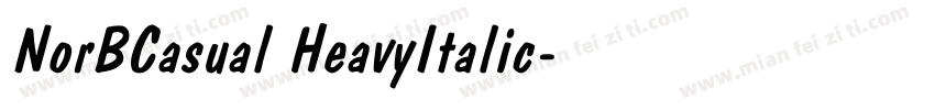 NorBCasual HeavyItalic字体转换